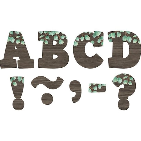 Teacher Created Resources Teacher Created Resources TCR77485 3 in. Eucalyptus Bold Block Magnetic Letters Border for Grade PK Plus; Multi Color TCR77485